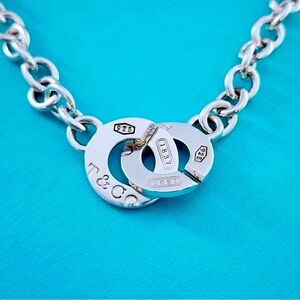 Tiffany and Co.  1837 Interlocking Necklace.  Authentic.